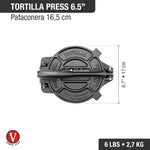 6.5-Inch Tortilla Press and Pataconera Cast Iron