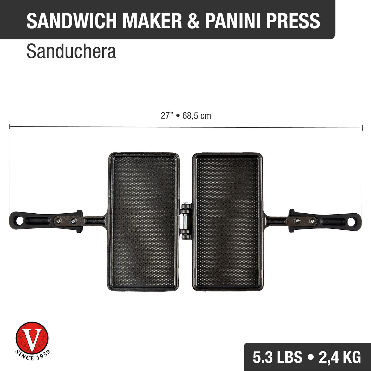 Panini & Sandwich Maker Cast Iron