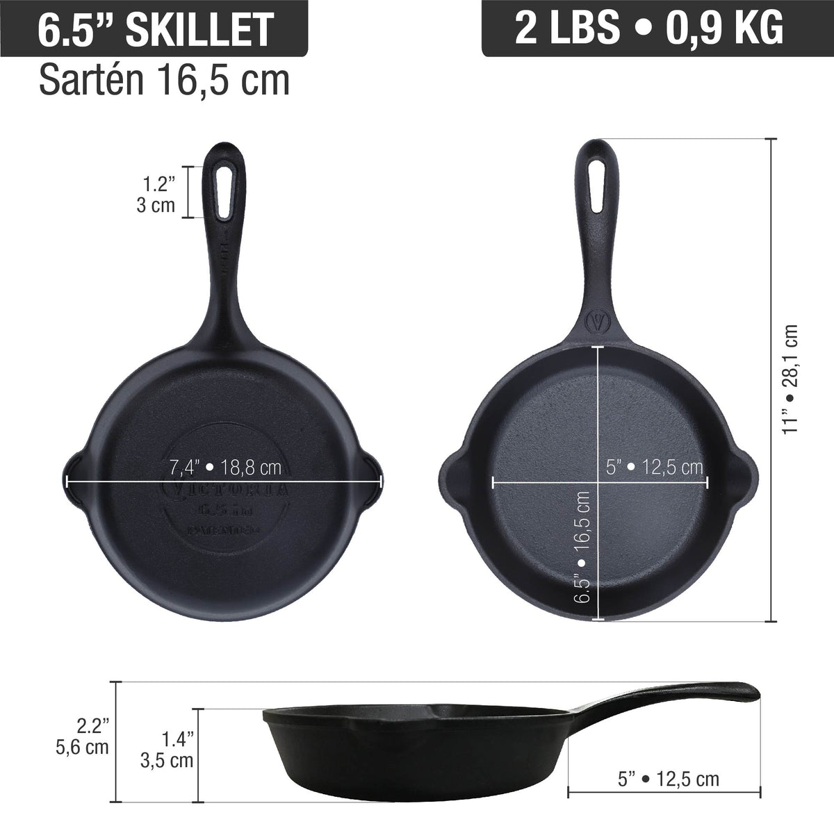 6.5-InchCast Iron Skillet