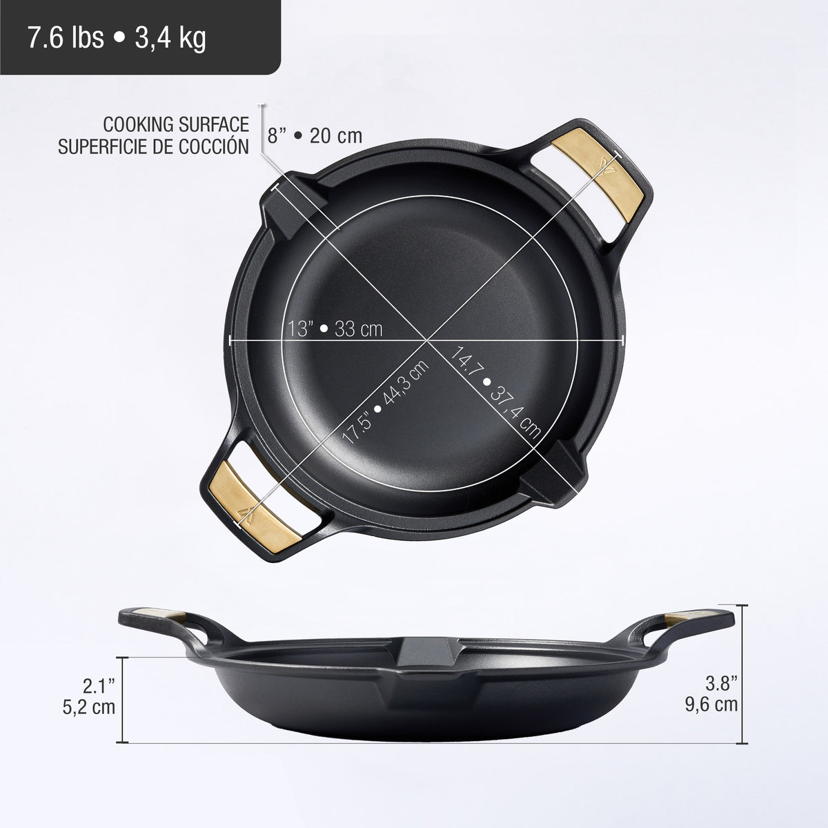 13-Inch Paella Skillet, SIGNATURE Gold