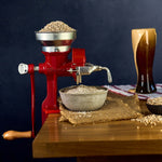 Cast Iron Red Grain Grinder/Corn Mill with Low Hopper