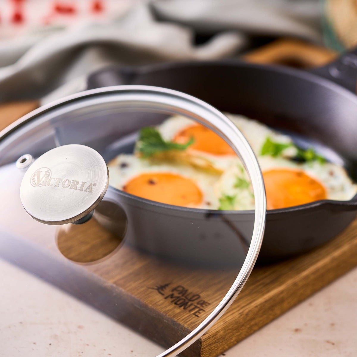 Glass Lid with Stainless Steel Knob for 8" Skillet