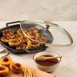 Glass Lid with Stainless Steel Knob for 10" Grill Pan