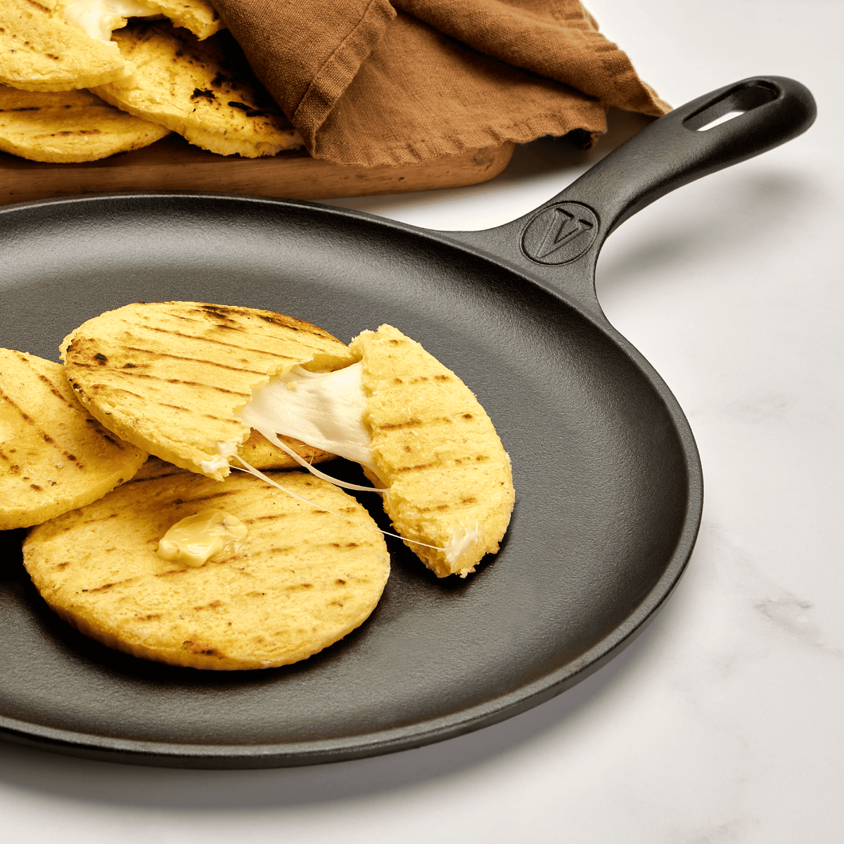 12-Inch Cast Iron Comal & Pizza Pan – Long Handle and Loop Handle