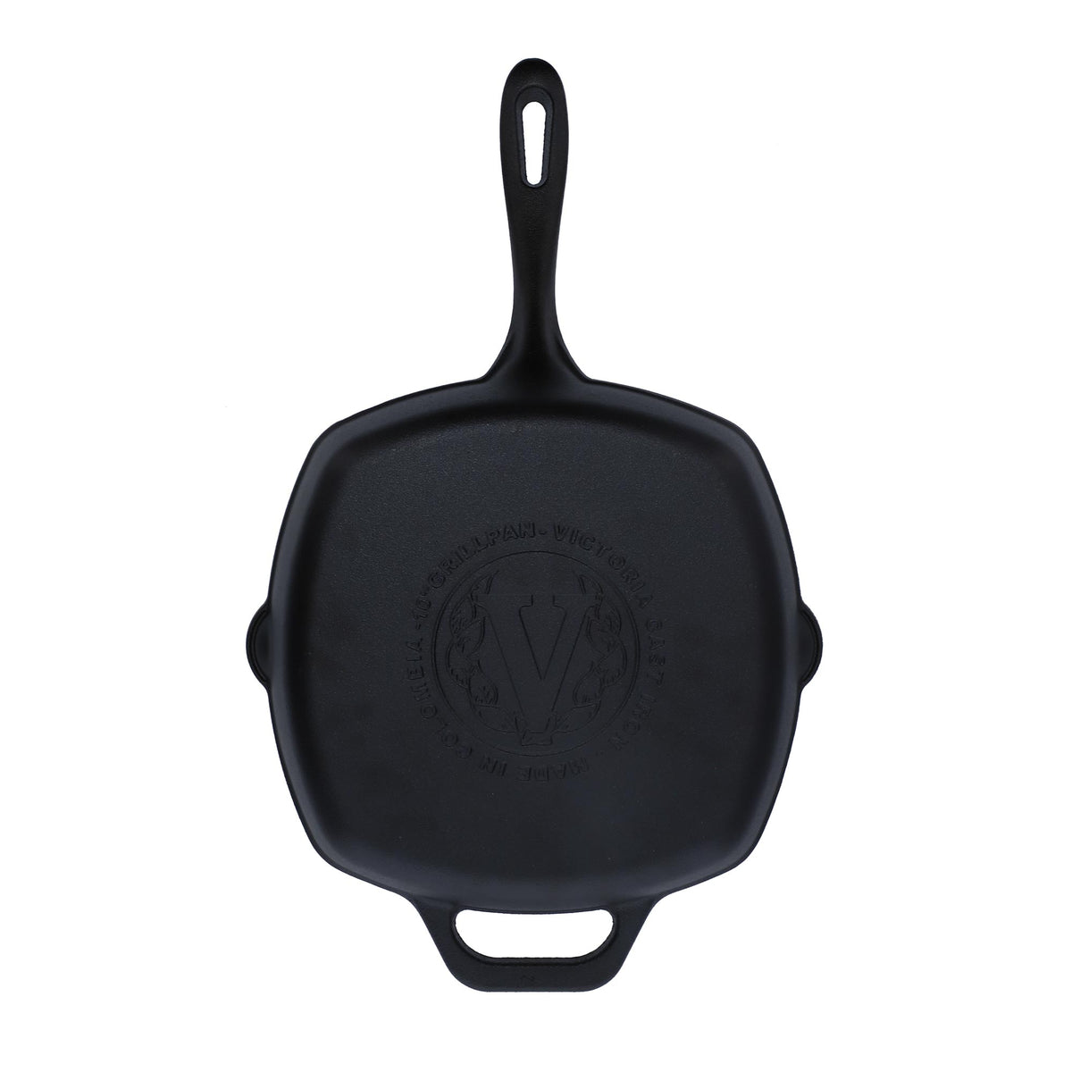 Square Cast Iron Grill Pan 10in x 10in